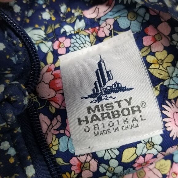 Misty Harbor Original Blue Pink Floral Quilted Bag - Picture 13 of 14